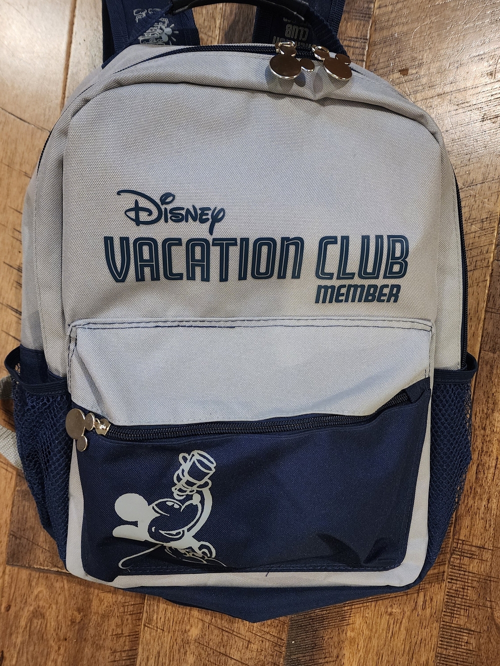 Disney Navy and Light Gray Vacation Club Backpack 17x15